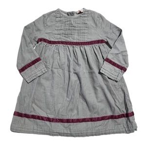Gocco (Portugal) velvet ribbon trim soft corduroy dress 3-4 years